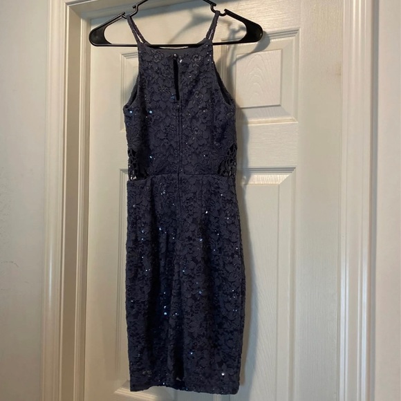 Sparkly, gray, tight fit dress - Picture 2 of 5